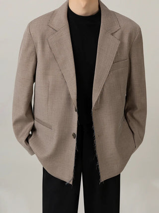 brushed suit jacket