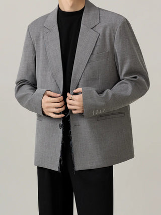 brushed suit jacket