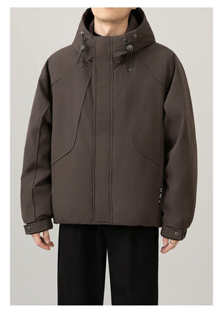 hooded work jacket