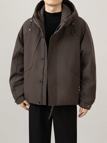 hooded work jacket