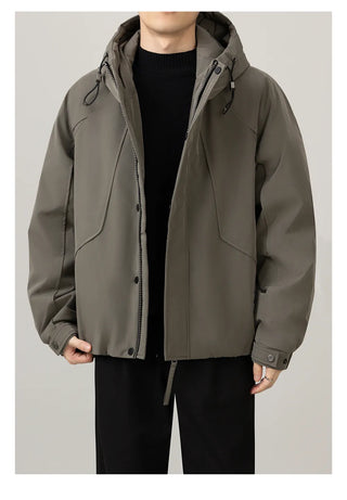 hooded work jacket