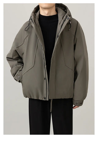 hooded work jacket