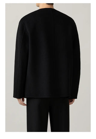 v-neck wool jacket