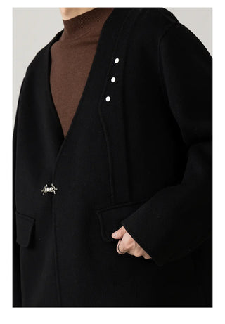 v-neck wool jacket