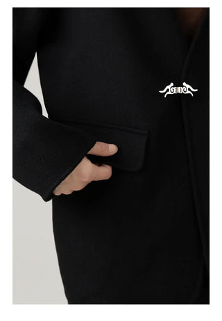 v-neck wool jacket