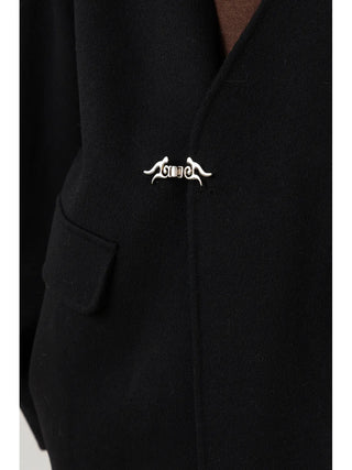v-neck wool jacket