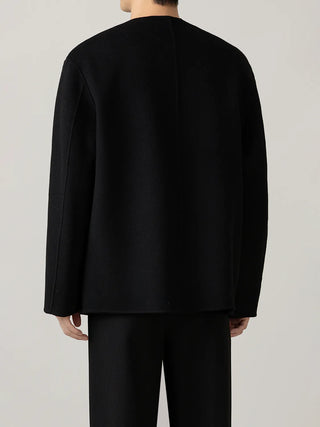 v-neck wool jacket