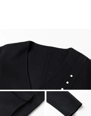 v-neck wool jacket