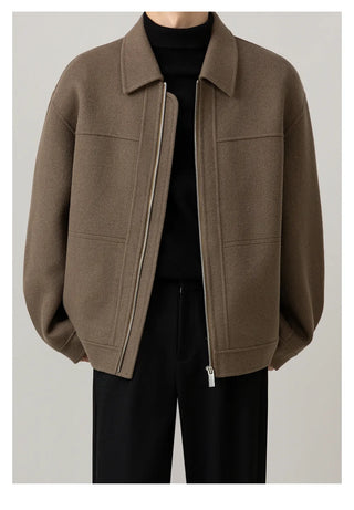 lapel wool jacket