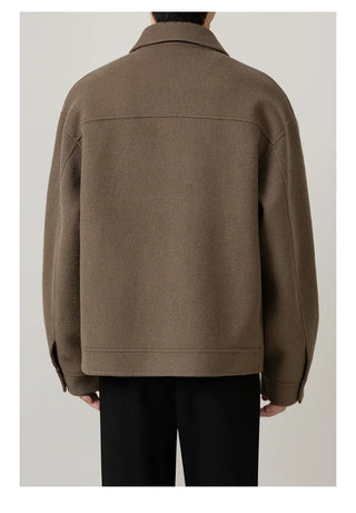 lapel wool jacket
