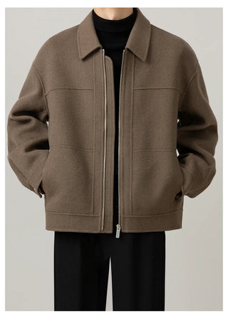 lapel wool jacket