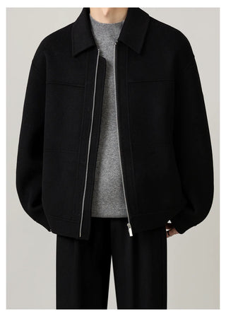 lapel wool jacket