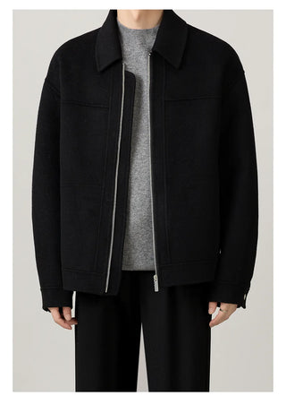 lapel wool jacket