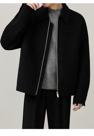 lapel wool jacket