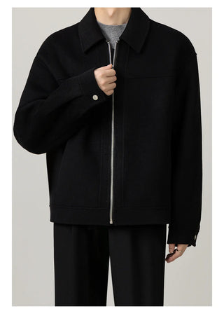 lapel wool jacket