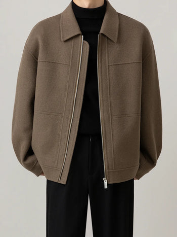 lapel wool jacket