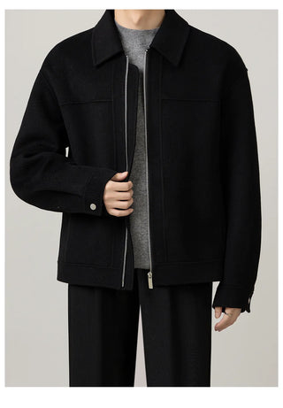 lapel wool jacket
