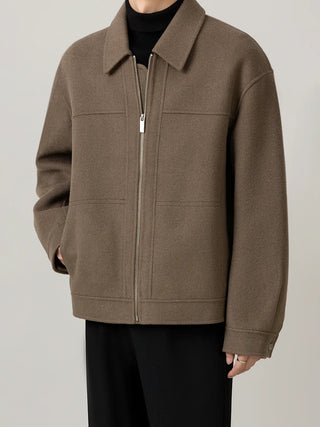 lapel wool jacket