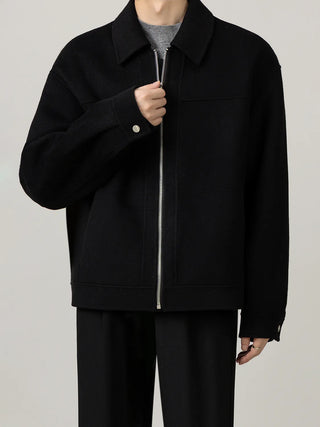 lapel wool jacket