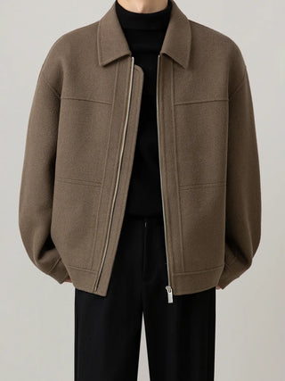 lapel wool jacket