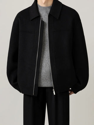 lapel wool jacket