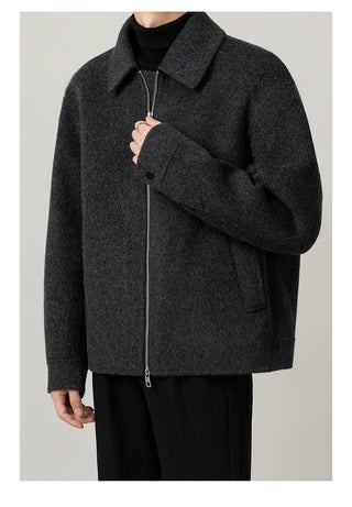wool lapel coat