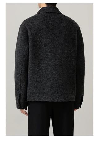 wool lapel coat