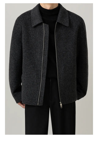 wool lapel coat