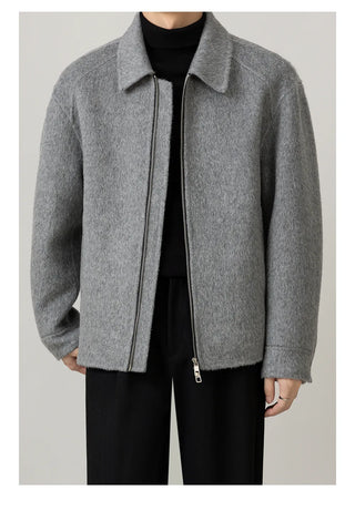 wool lapel coat