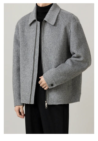 wool lapel coat