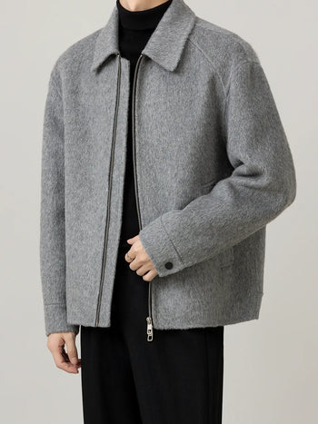 wool lapel coat