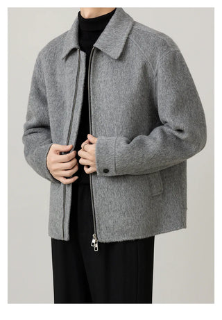 wool lapel coat