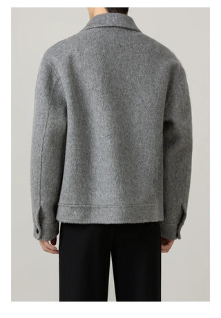 wool lapel coat