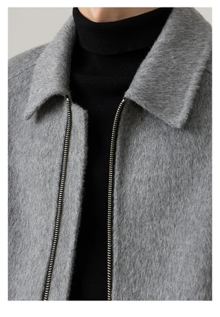 wool lapel coat