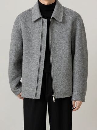 wool lapel coat