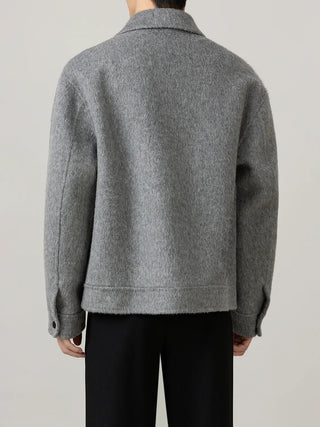 wool lapel coat