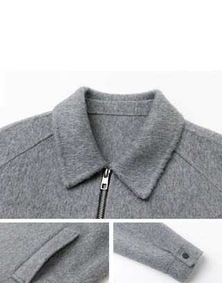 wool lapel coat