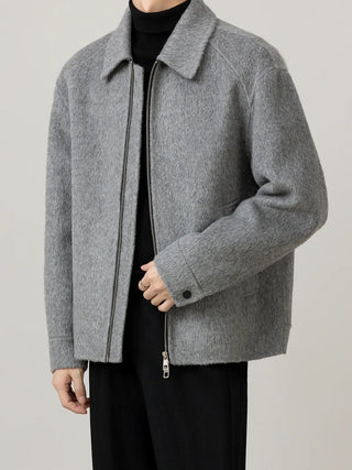 wool lapel coat