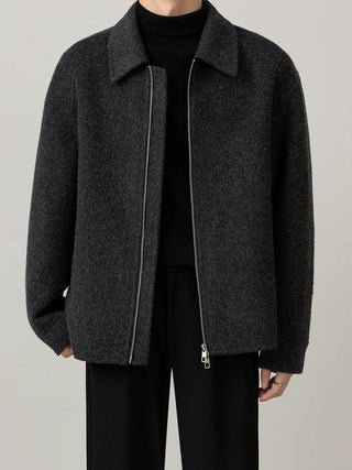 wool lapel coat