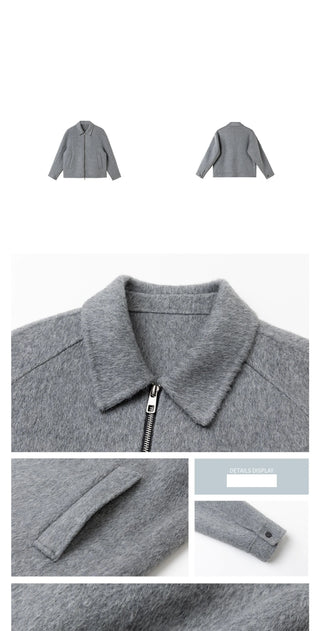 wool lapel coat