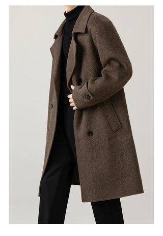 double-breasted trench coat