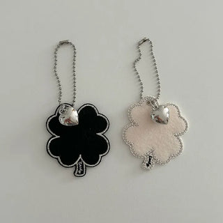 Handmade Felt Big Four-Leaf Clover Keyring Phone Strap