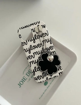 Handmade Felt Big Four-Leaf Clover Keyring Phone Strap