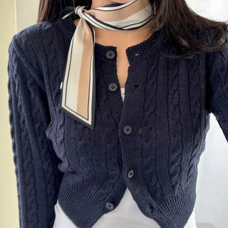 Reversible color-block striped tie petite scarf