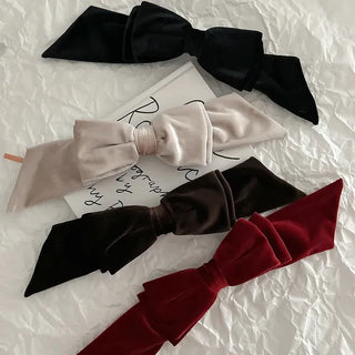 Velvet Long Large Ribbon Hairpin