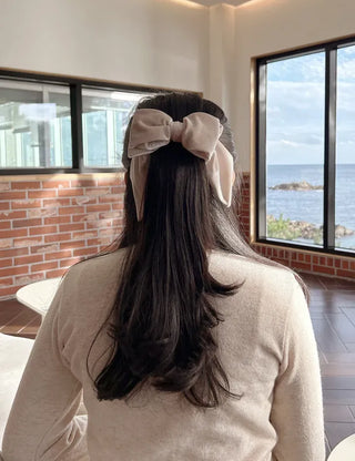 Velvet Long Large Ribbon Hairpin