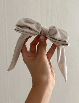 Velvet Long Large Ribbon Hairpin