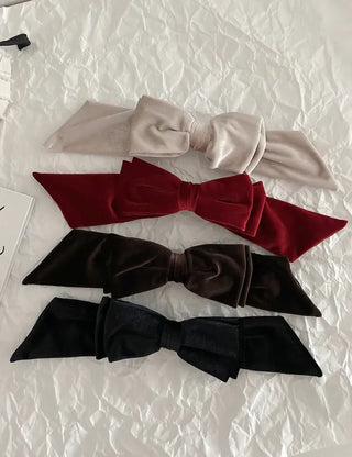 Velvet Long Large Ribbon Hairpin