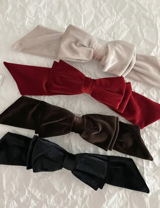 Velvet Long Large Ribbon Hairpin
