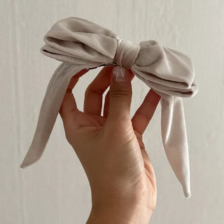 Velvet Long Large Ribbon Hairpin